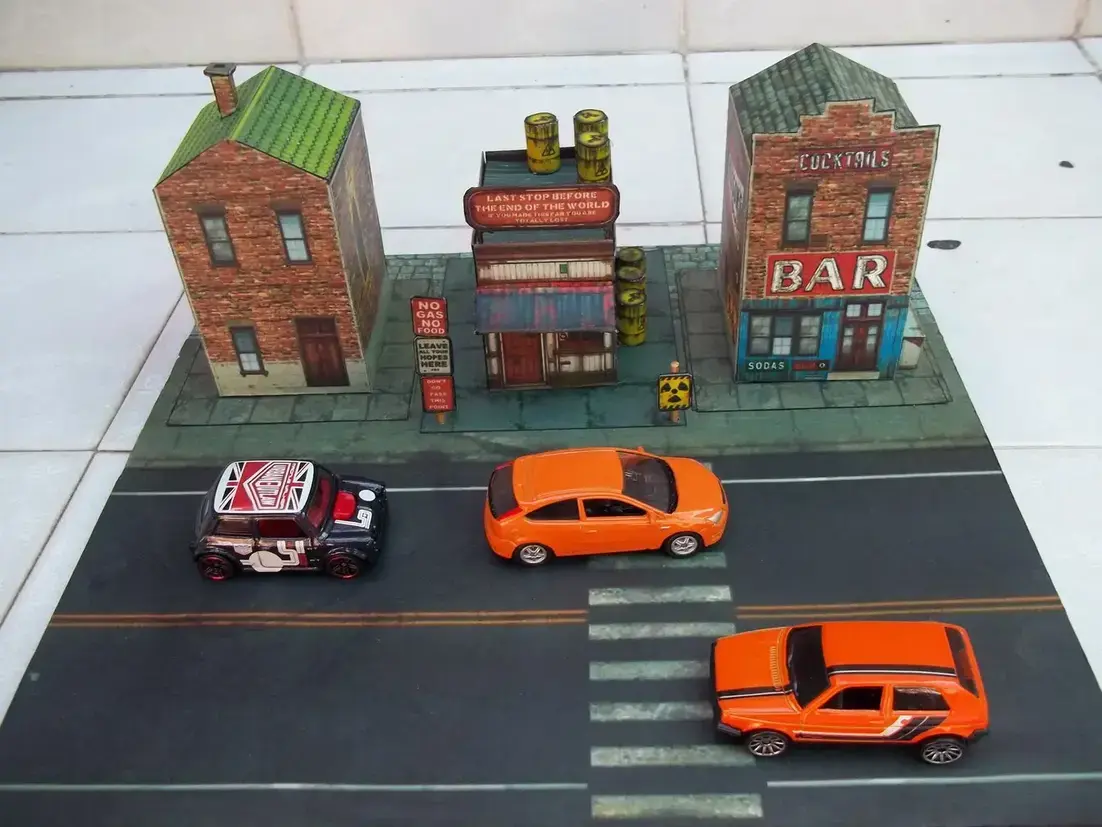 maquetas armadas Diorama  Urbano Vintage 1/64